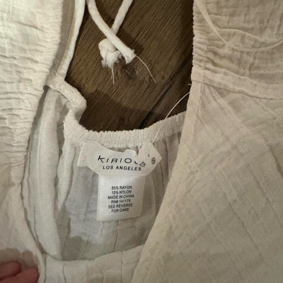 Women's White Ruffle Top - Picture 3 of 3